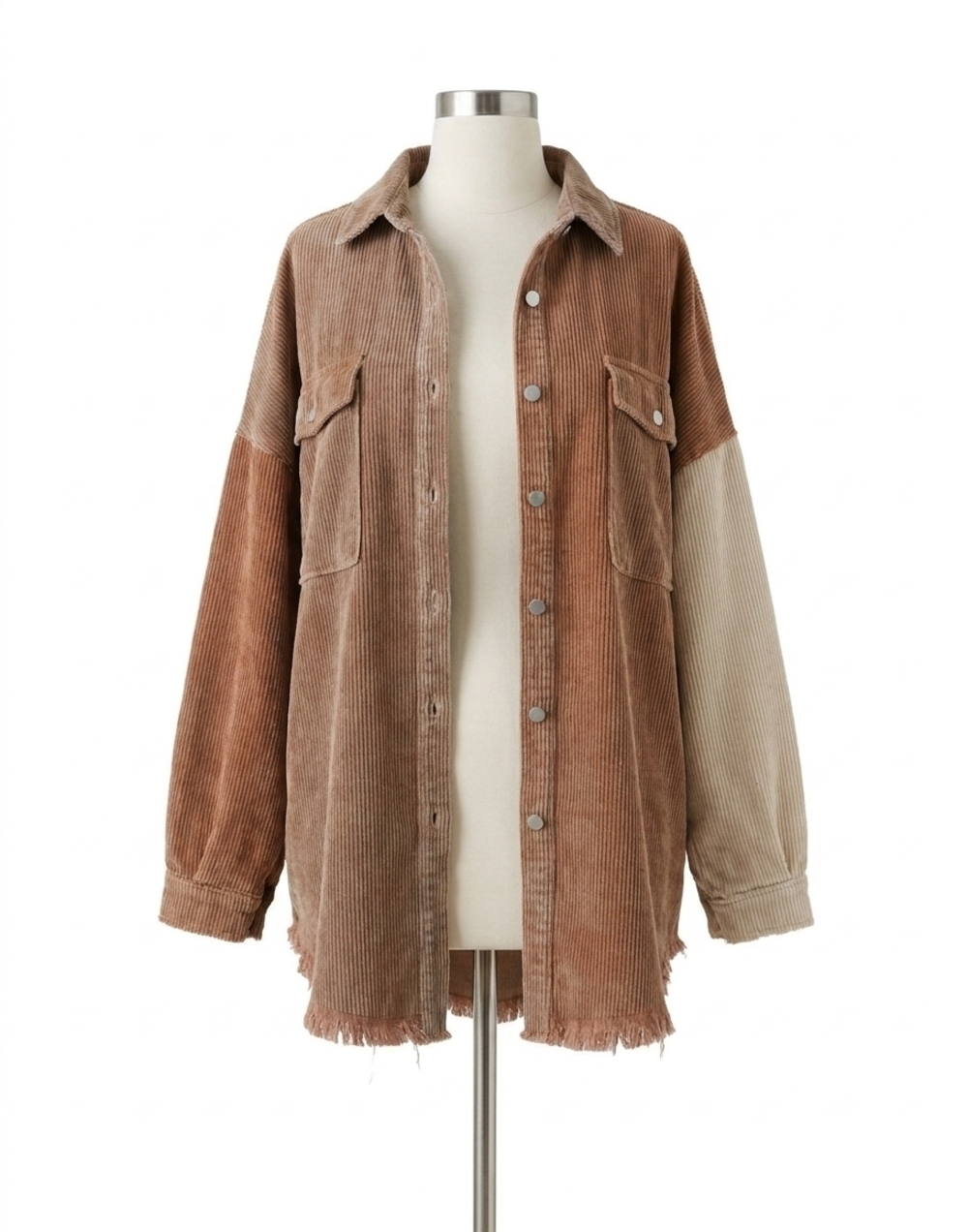 NEW POL shacket jacket top in brown